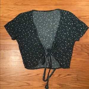 Brandy Melville Tie up floral top